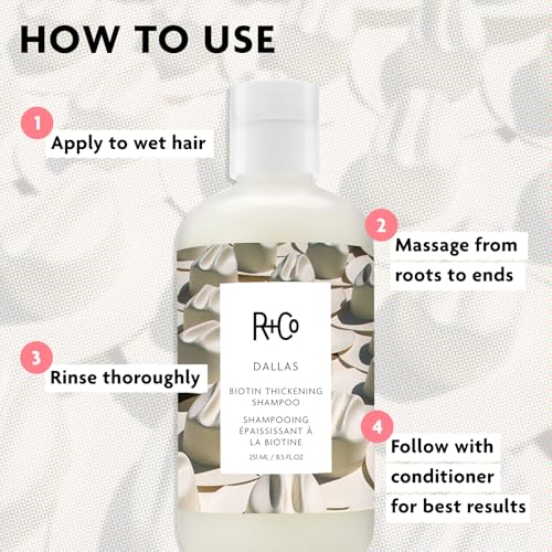 R+Co Dallas Thickening Shampoo | Biotin for Hair Growth, Thickening, + Strengthening | Vegan + Cruelty-Free |