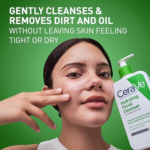CeraVe Hydrating Cleanser with Hyaluronic Acid, Face Wash for Dry Skin,8oz