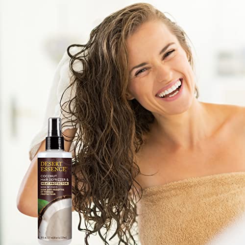 Desert Essence Coconut Hair Defrizzer & Heat Protector, 8 fl oz