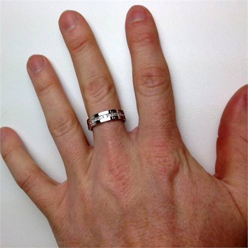 P3 POMPEII3 Pompeii 1/2ct Princess Cut Diamond Mens Wedding Ring 14K White Gold - Size 10