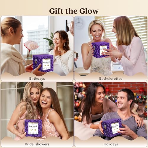 DERMORA Golden Glow Under Eye Patches - 50 Pairs Individually Packed