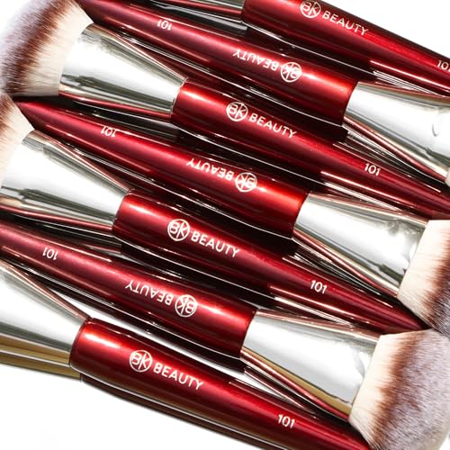 BK BEAUTY 101 Contoured Foundation Brush for Liquid & Cream Makeup
