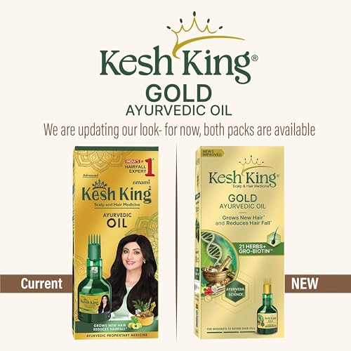 Kesh King Ayurvedic Hair Oil | Herbal Oil with Bhringraj & Amla | Enhance Hair Growth | Reduce Hairfall | Nourishes Scalp | Provides Long & Thick Hair | 10.14 Fl Oz/300ml