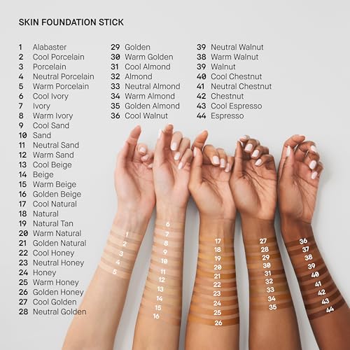 Bobbi Brown Skin Foundation Stick | Portable & Creamy with Medium-to-Full Coverage for Even-Toned Skin, 0.31 Ounce, Warm Ivory W-026