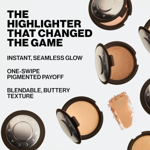 Smashbox X BECCA Shimmering Skin Perfector Pressed Highlighter | Luminous Glow + Buildable, 0.25 Ounce, Champagne Pop