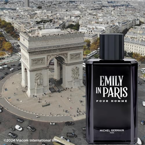 Michel Germain Emily in Paris Pour Homme Eau de Toilette Spray Cologne, Fougere Aromatic Scent, Top Notes of Sophisticated Cardamom for Him, 1 Fl Oz