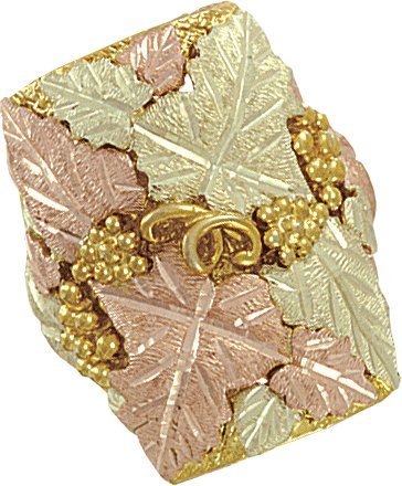 Landstrom's 10k Black Hills Gold Men's Ring with 12k Leaves - Size 13