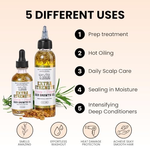 The Mane Attraction Extra-Strength Herbal Hair Growth Oil, 4 Fl Oz