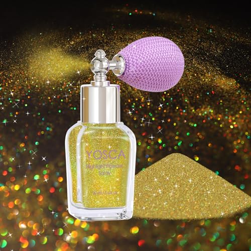 Yosca Body Glitter Spray, 30ML Holographic Body Shimmer Powder Hair Spray