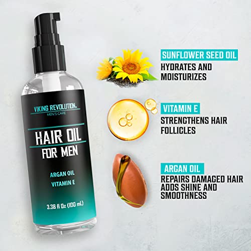 Viking Revolution Hydrating Hair Oil for Men - 3.38 fl oz