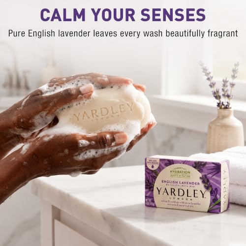 Yardley London Soap Bath Bar Bundle - 10 Bars: English Lavender, Oatmeal and Almond, Aloe and Avocado, Cocoa Butter, Lemon Verbena 4.25 Ounce Bars (Pack of 10 Bars, Two of each)