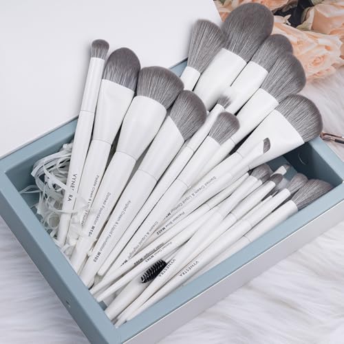 Vynestra 30 Pcs Pro Grade Makeup Brushes Set with Dense Ultra Soft Bristle