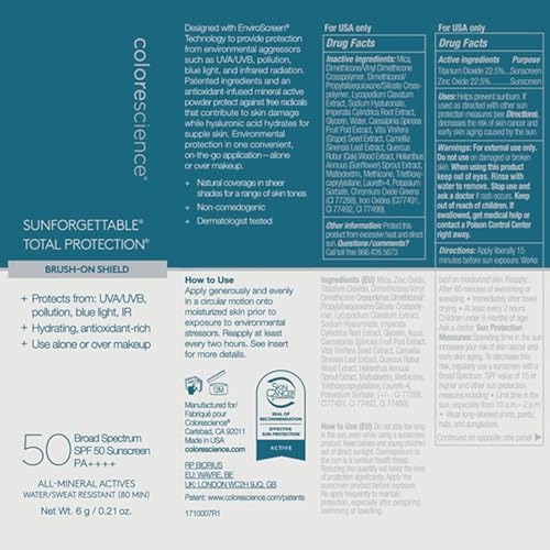 Colorescience, Total Protection Brush-On Shield, Medium, SPF 50