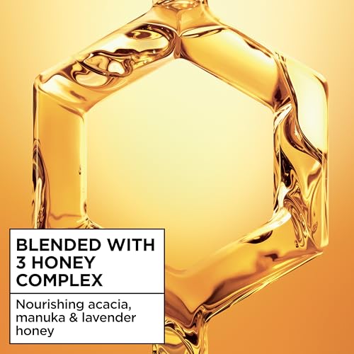 Garnier Whole Blends Honey Treasures Repairing Shampoo, Hair Repair Formula for Dry, Damaged Hair with Acacia, Manuka, and Lavender Honeys, 28 Fl Oz (Packaging May Vary)