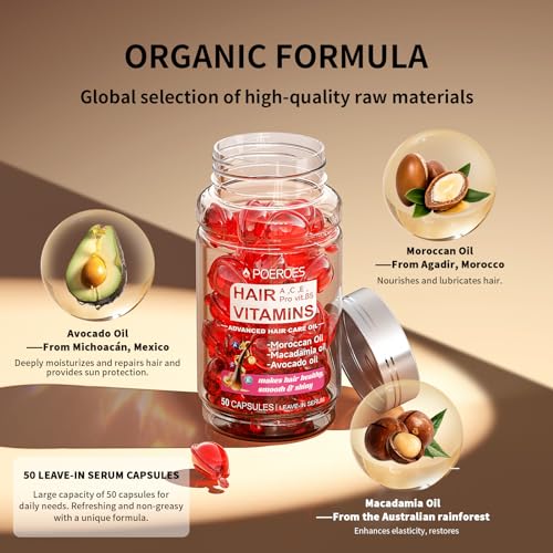 Hair Oil Hair Vitamins A C E Pro B5 Hair Treatment Serum 50 Capsules