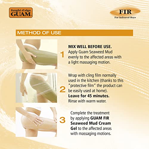 Guam Anti-Cellulite Hot Seaweed Mud – Original Formula for Thigh & Leg Sculpting – Skin Tightening Treatment (1000g)
