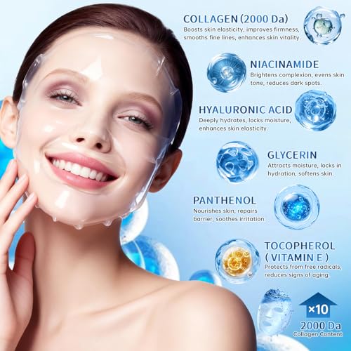 Collagen Skincare Set for Women – 7Pcs Face Care Kit with Cleanser,Toner,Serum,Eye Cream,Face Cream & Masks – Hydrating,Firming & Nourishing Routine,Gentle for All Skin Types,Great Gift Idea