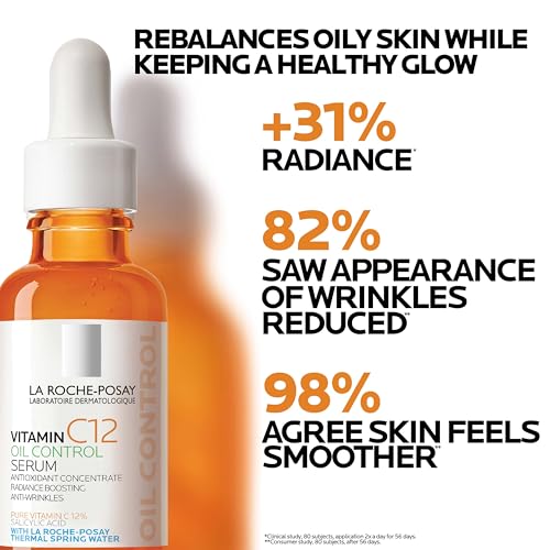 La Roche-Posay Pure 12% Vitamin C Serum with Hyaluronic Acid, 1.01 fl oz