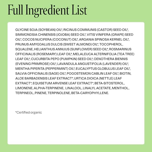 Cliganic Rosemary Oil for Hair & Scalp - Biotin & Jojoba Infused Repair Serum to Smooth & Soften Frizzy, Dry, Damaged Hair, Split Ends. Promote Fuller-Looking Hair, 2 Fl Oz