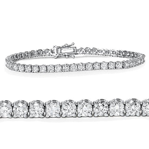 Pompeii 4ct Diamond Tennis Bracelet 14K White Gold 7"