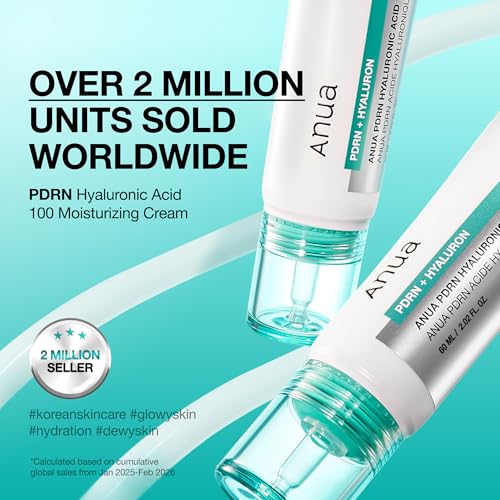 Anua PDRN Hyaluronic Acid 100 Moisturizing Cream, 2.02 fl oz