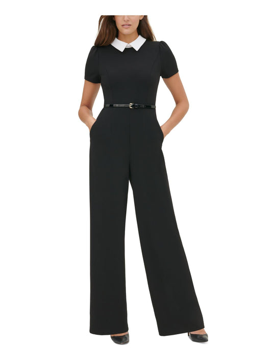 Tommy Hilfiger Women's Jumpsuit, Black/Ivory, 16