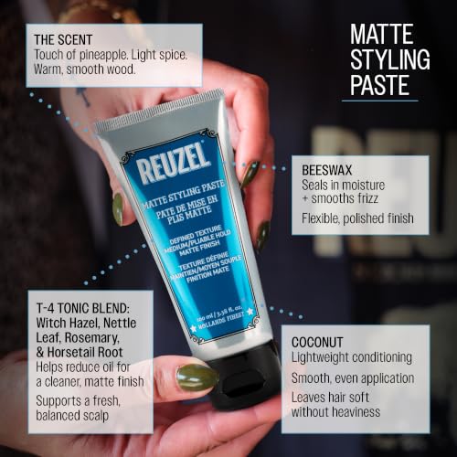 REUZEL Matte Styling Paste Medium Hold 3.38 oz