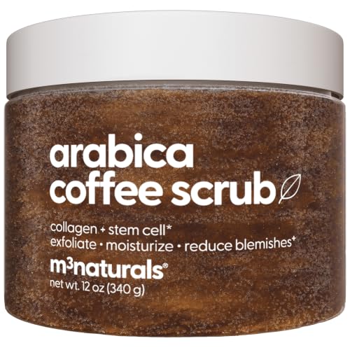 Arabica Exfoliating Coffee Scrub for Hands, Feet, and Body, 12oz by M3