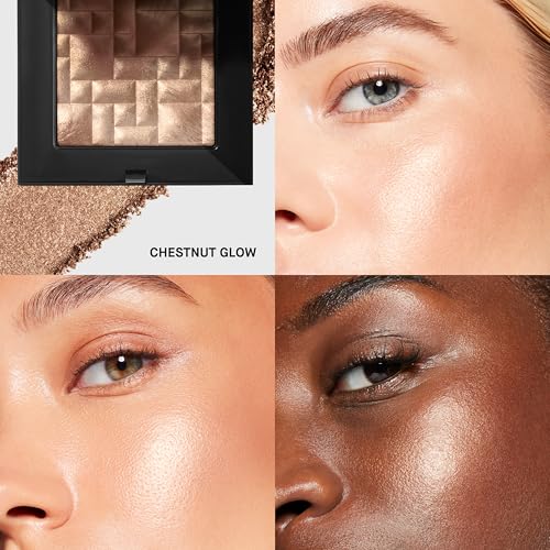 Bobbi Brown Highlighting Powder | Pearl-Infused Highlighter Makeup for Luminous Cheeks and Eyes with Gel-Powder Hybrid Technology | Natural Glow Radiance Booster, Chestnut Glow, 0.28 Ounce