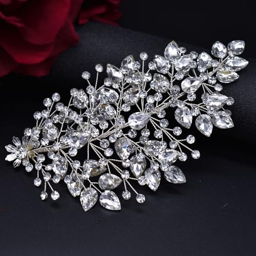 Mpoikba Wedding Hair Pieces for Brides, Bridal Hair Accessories(Silver)