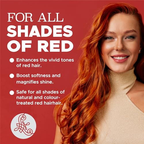 Luseta Color Enhancing Shampoo and Conditioner Set for Red & Copper Hair. Revives & Intensifies Fiery Hues, Adds Radiant Shine, Smooths Frizz, Improves Elasticity with Pomegranate, 2 x 16.9oz