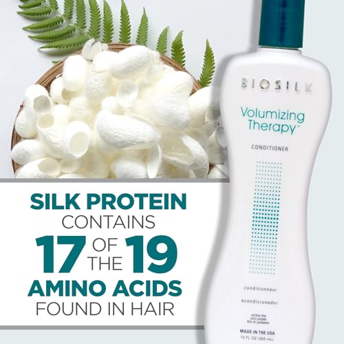 BioSilk Volumizing Therapy Conditioner - Sulfate, Paraben and Gluten Free, 12 Oz
