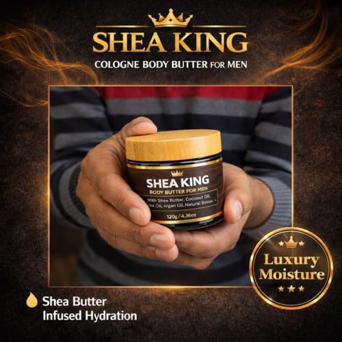 Body Butter for Men, Cologne Scented with Shea & Cocoa butter, for dry skin