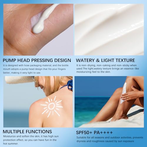BAISEN DIARY Centella Sunscreen SPF 50 PA++++, Hyalu Cica Water-Fit Sun Serum, Lightweight Sunscreen with Centella Asiatica, Hydrating & Non-Greasy Sun Protection for Sensitive Skin
