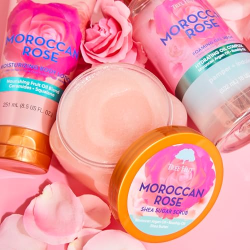 Tree Hut Moroccan Rose Body Scrub, Exfoliating Sugar Scrub, Vegan, 18 Oz