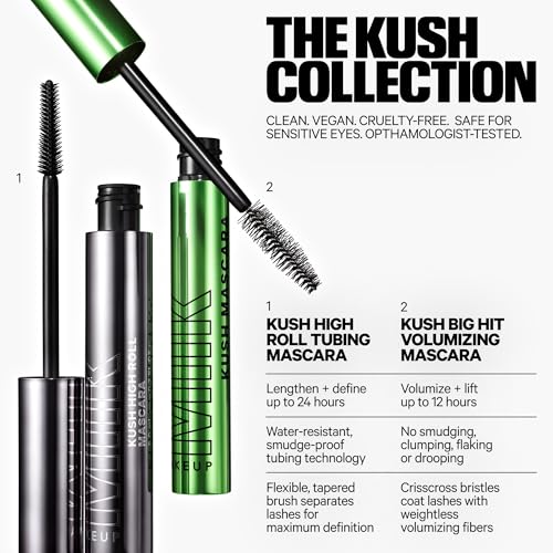 Milk Makeup KUSH Big Hit Volumizing Mascara – 12HR Clean High-Volume Mascara for Lifting, Lengthening + Defining Lashes – Clump + Smudge-Free, Weightless + Safe for Sensitive Eyes – Black, 0.28 oz