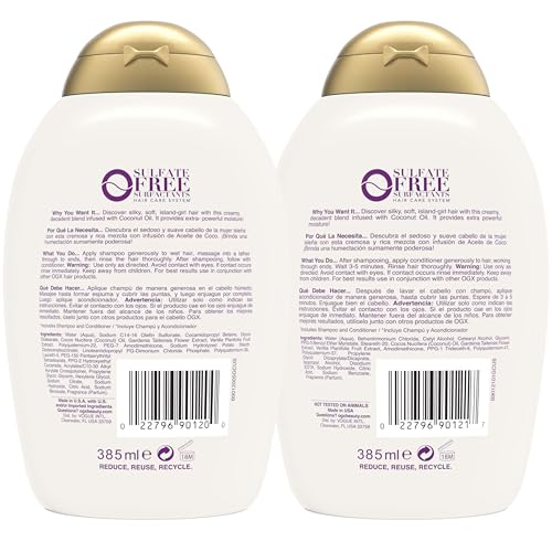 OGX Extra Strength Damage Remedy + Coconut Oil Shampoo & Conditioner Set