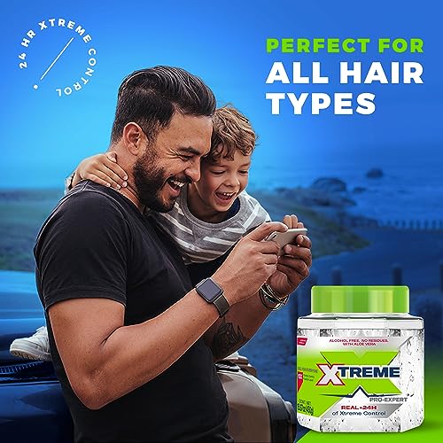 Xtreme Pro-Expert Clear Styling Hair Gel, 15.87 Oz Jar, Pack of 3