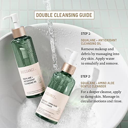 BIOSSANCE Squalane & Antioxidant Cleansing Oil - Facial Oil - 6.7 oz
