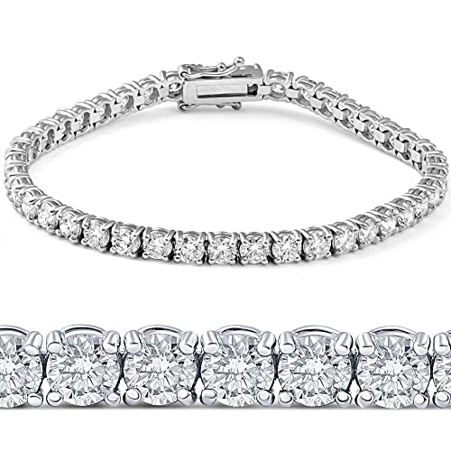 P3 POMPEII3 Pompeii 11 Ct T.W. Lab Grown Diamond Tennis Bracelet 14K White Gold 7" (((G-H)),SI(2)-I(1))
