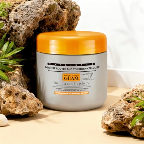 Guam Anti-cellulite Body Wrap for Thighs, Legs, MAX STRENGTH Hot Mud for Stubborn Cellulite, Clay Body Mask with Caffeine, Seaweed and Essential Oils, Reduce Dimples on Legs, Inch Reduction (2.2LB)