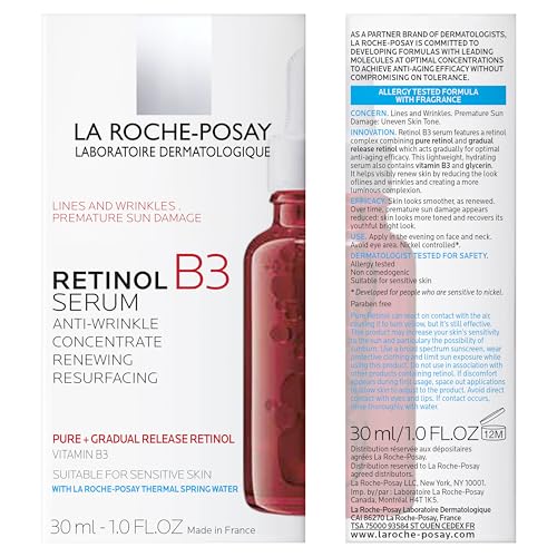 La Roche-Posay Retinol Face Serum with Niacinamide & Hyaluronic Acid, 1oz