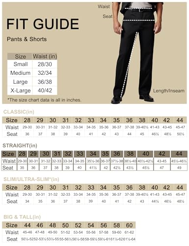 Men's Cozy Hidden Expandable Waist Dress Pants | Premium Stretch Texture Weave Work to Weekend Pant (Black,38W×30L)