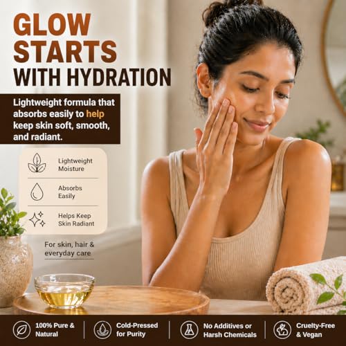 Pure Cold Pressed Castor Oil, Hexane Free Glass Bottle Unrefined, 16 fl oz