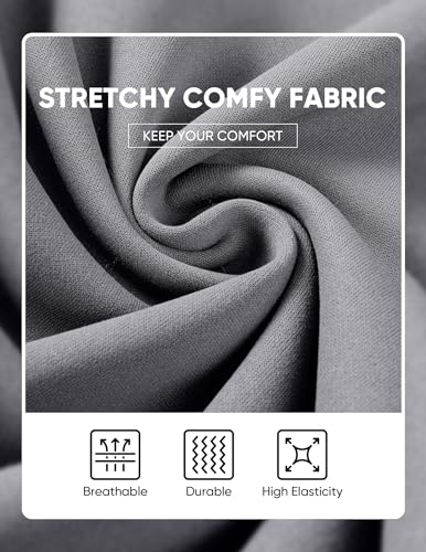 JMIERR Mens Baggy Sweatpants Drawstring Wide Leg Sweat Pants with Pockets Quiet Luxury Big and Tall, 3XL, Light Grey