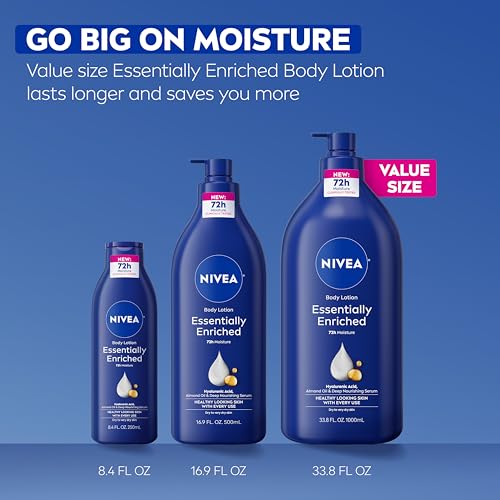 NIVEA Essentially Enriched Body Lotion Very Dry Skin, 33.8 Fl Oz Value Size