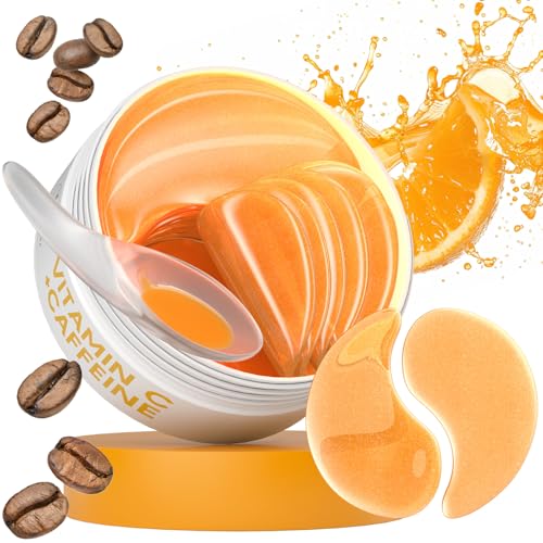 BLOOMORA Vitamin C & Caffeine Under Eye Patches (30 Pairs), Under Eye Mask for Puffy Eyes, Appearance of Dark Circles, Smoothing & Hydration, Self Care & Skincare Gifts for Women, Patch Yeux
