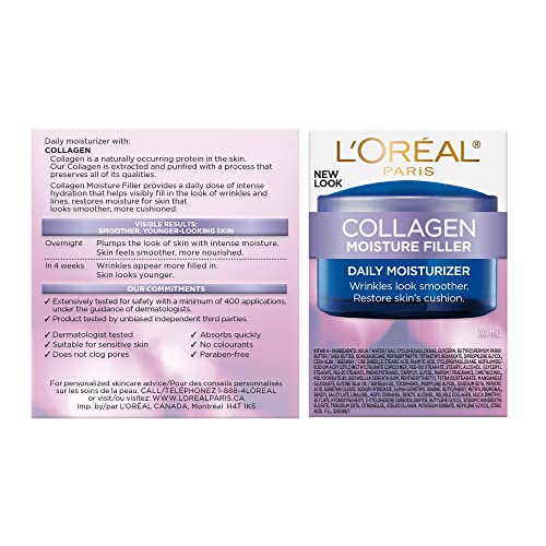 L’Oréal Paris Collagen Daily Face Moisturizer, Reduce Wrinkles, Face Cream 1.7 oz