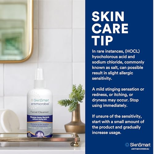 SkinSmart Antimicrobial Facial Cleanser for Breakouts and Blemishes, 8 oz