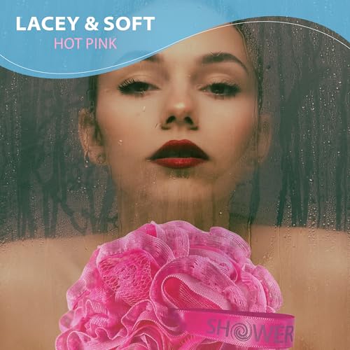 SHOWER BOUQUET Loofah-Bath-Sponge Hot-Lacey-Mesh // 4-Steamy-Lace-Colors